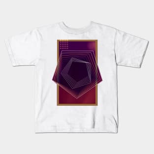 Geometric minimal illusion gold Kids T-Shirt